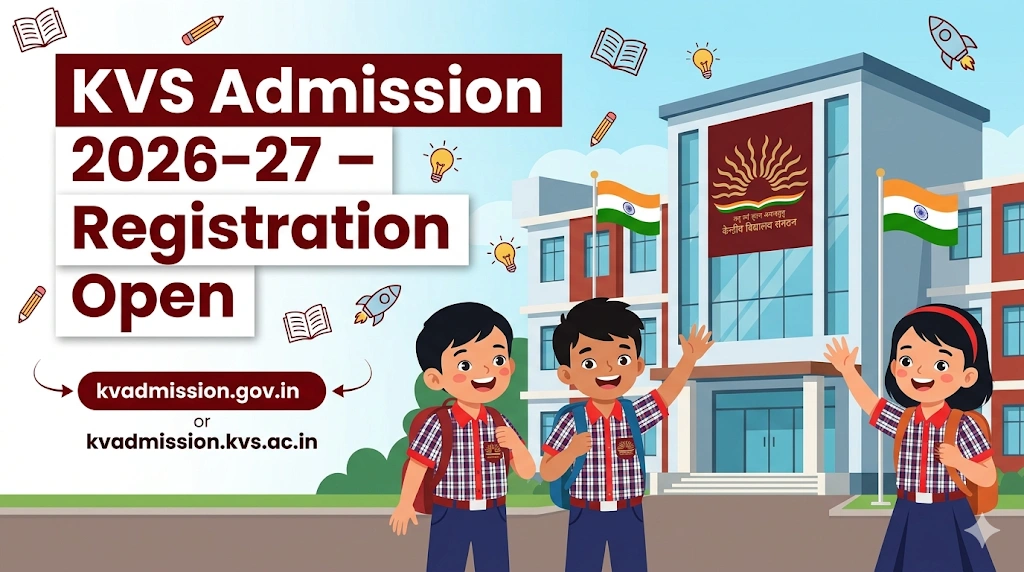 KVS Admission 2026-27 Online Registration Open at kvsangathan.nic.in
