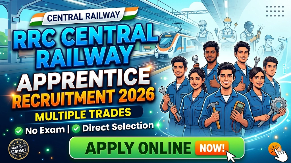 RRC Central Railway Apprentice Recruitment 2026 – Apply Online for 51 Posts