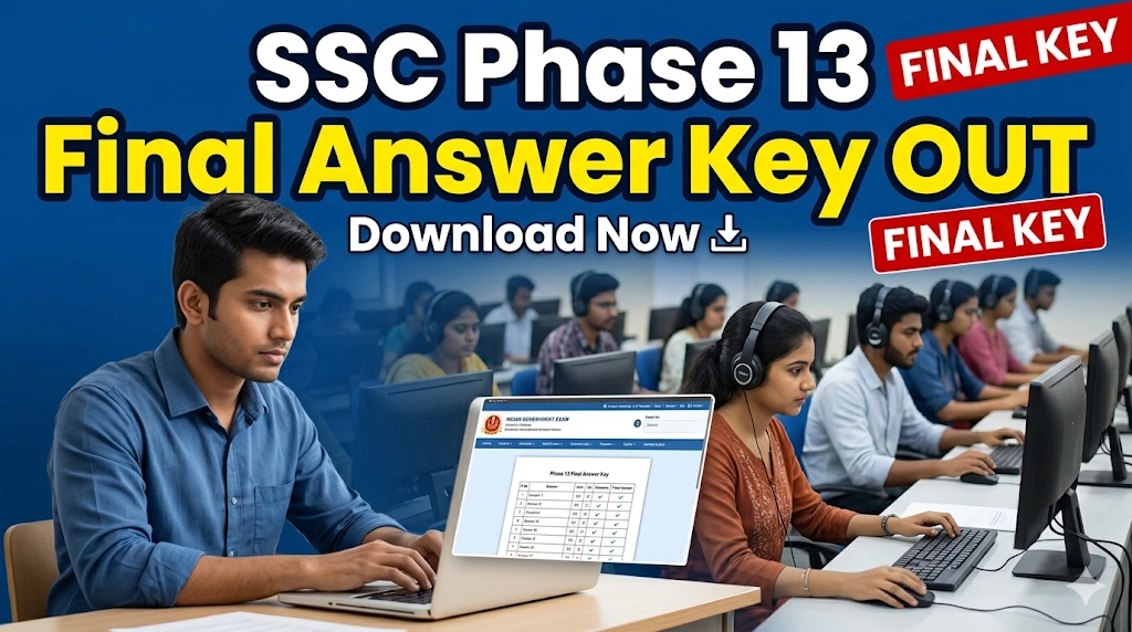SSC Selection Post Phase XIII 2025 Final Answer Key OUT, Download SSC Phase 13 Final Answer Key Now