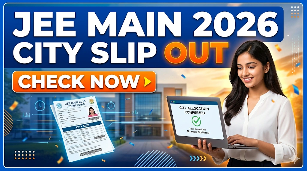 JEE Main 2026 Session 2 Exam City Slip download