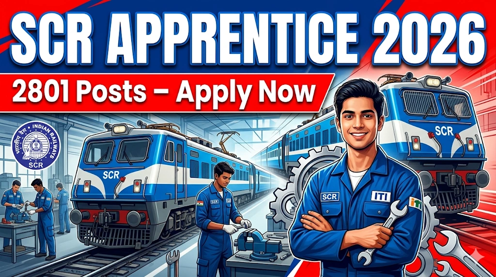 SCR Apprentice Recruitment 2026 apply online 2801 posts