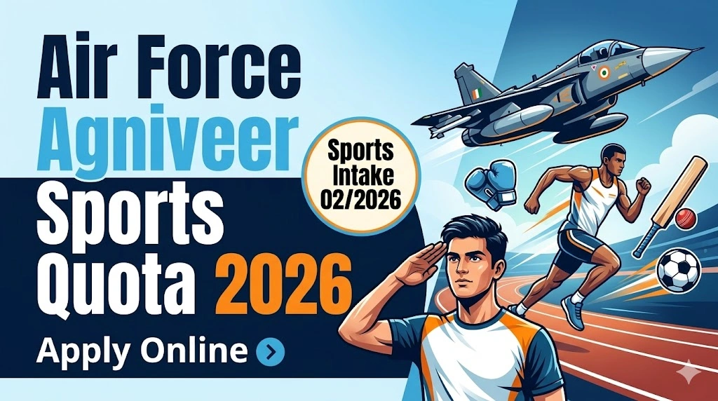 Air Force Agniveer Sports Quota Recruitment 2026 Apply Online