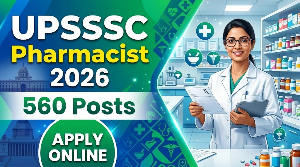UPSSSC Pharmacist Recruitment 2026 notification apply online for 560 posts