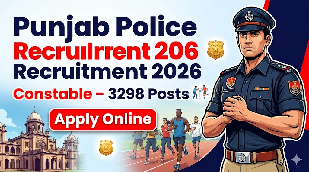 Punjab Police Constable Recruitment 2026 Apply Online for 3298 Posts