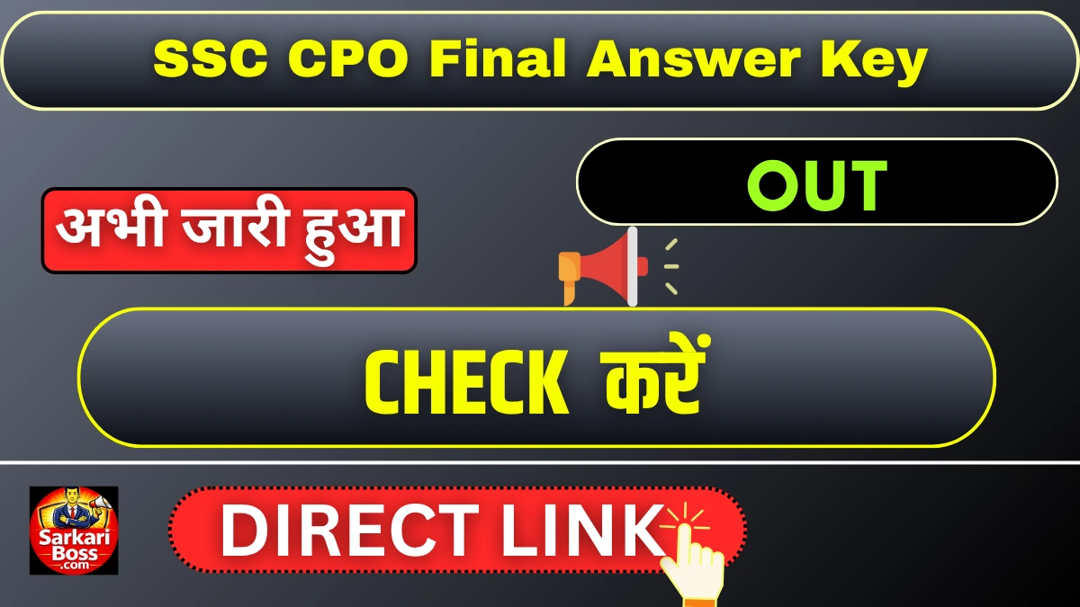 SSC CPO Final Answer Key