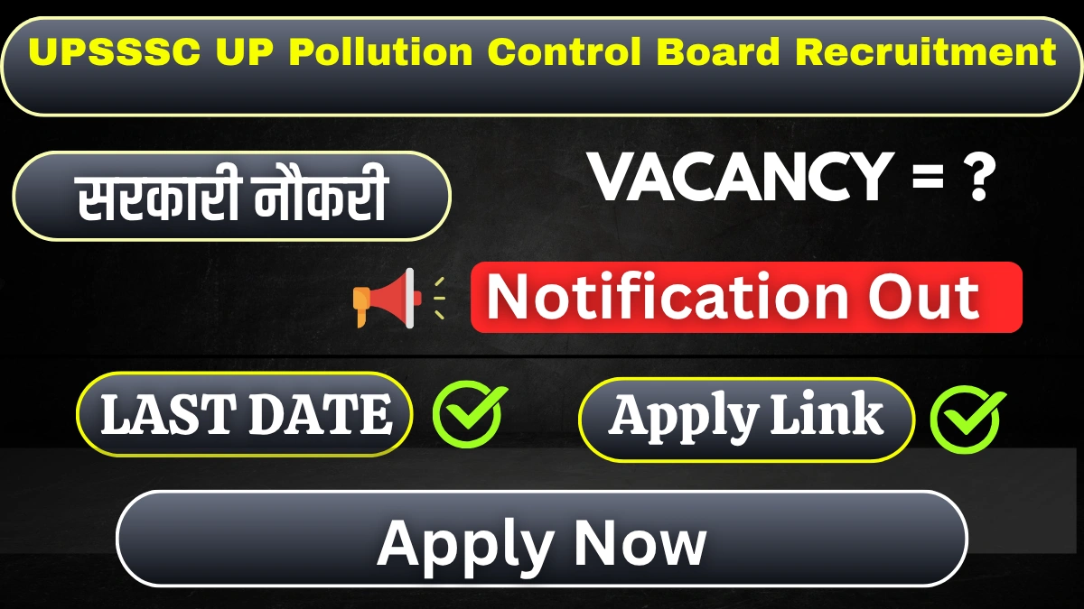 UPSSSC UP Pollution Control Board Recruitment 2026 Overview