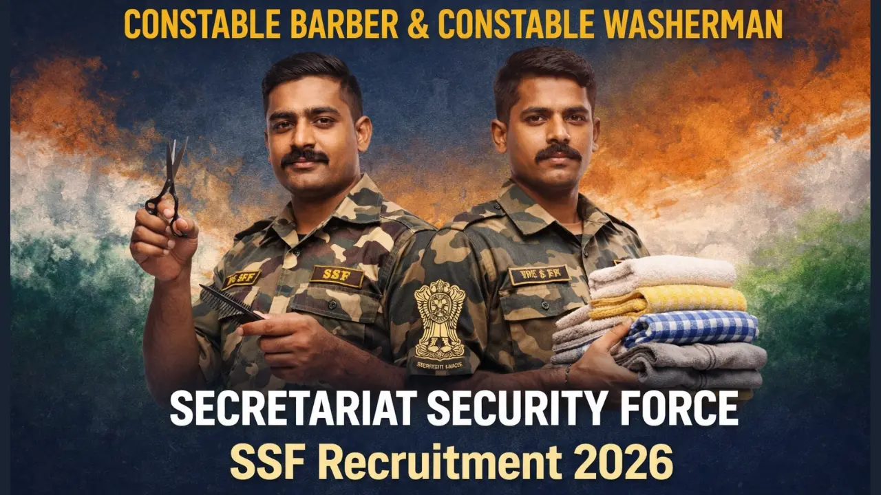 SSF Tradesman Recruitment 2026 Apply Online for Constable Barber Washerman Posts