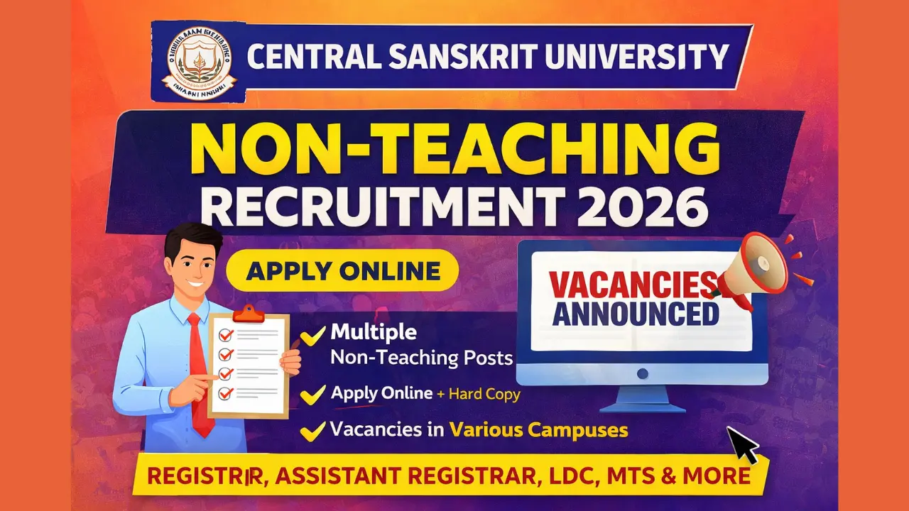 Central Sanskrit University (CSU) Non-Teaching Recruitment Advt 02/2026
