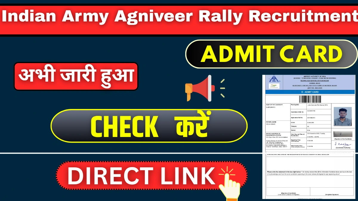 Indian Army Agniveer Rally Recruitment 2027 Admit Card