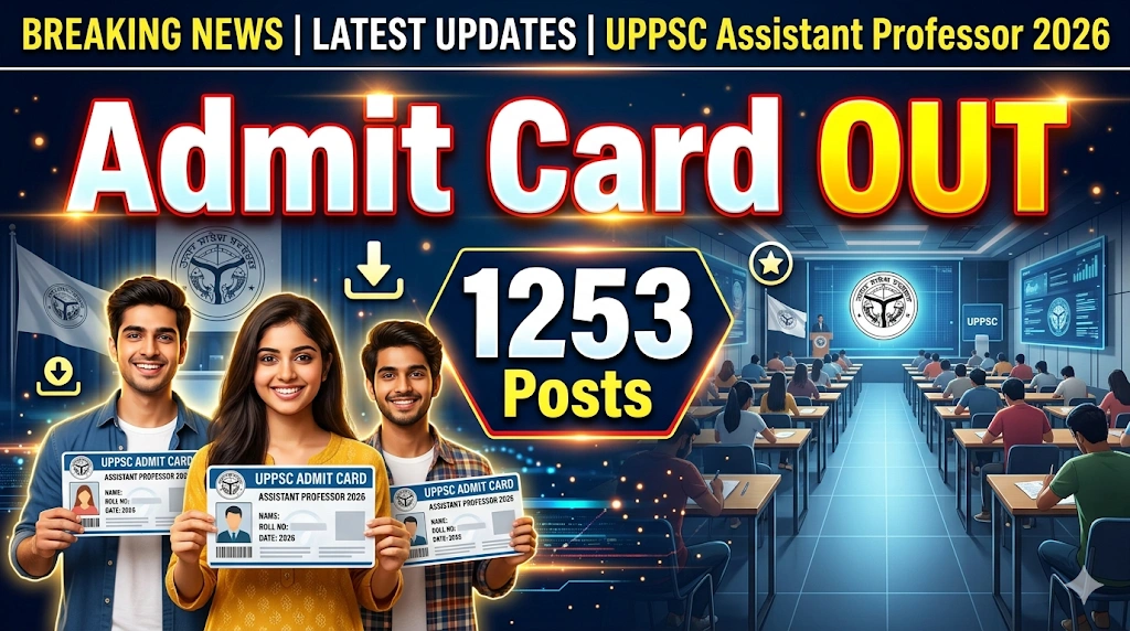 UPPSC Assistant Professor Admit Card 2026 OUT for 1253 Posts