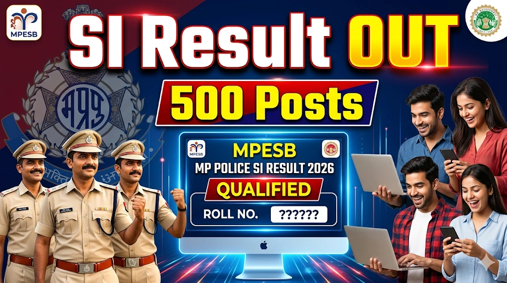 MPESB MP Police SI Result 2026 OUT, Download Phase-II Result